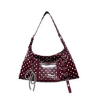 Cultivator Original Niche Retro Waxed Polka-Dot Çanta