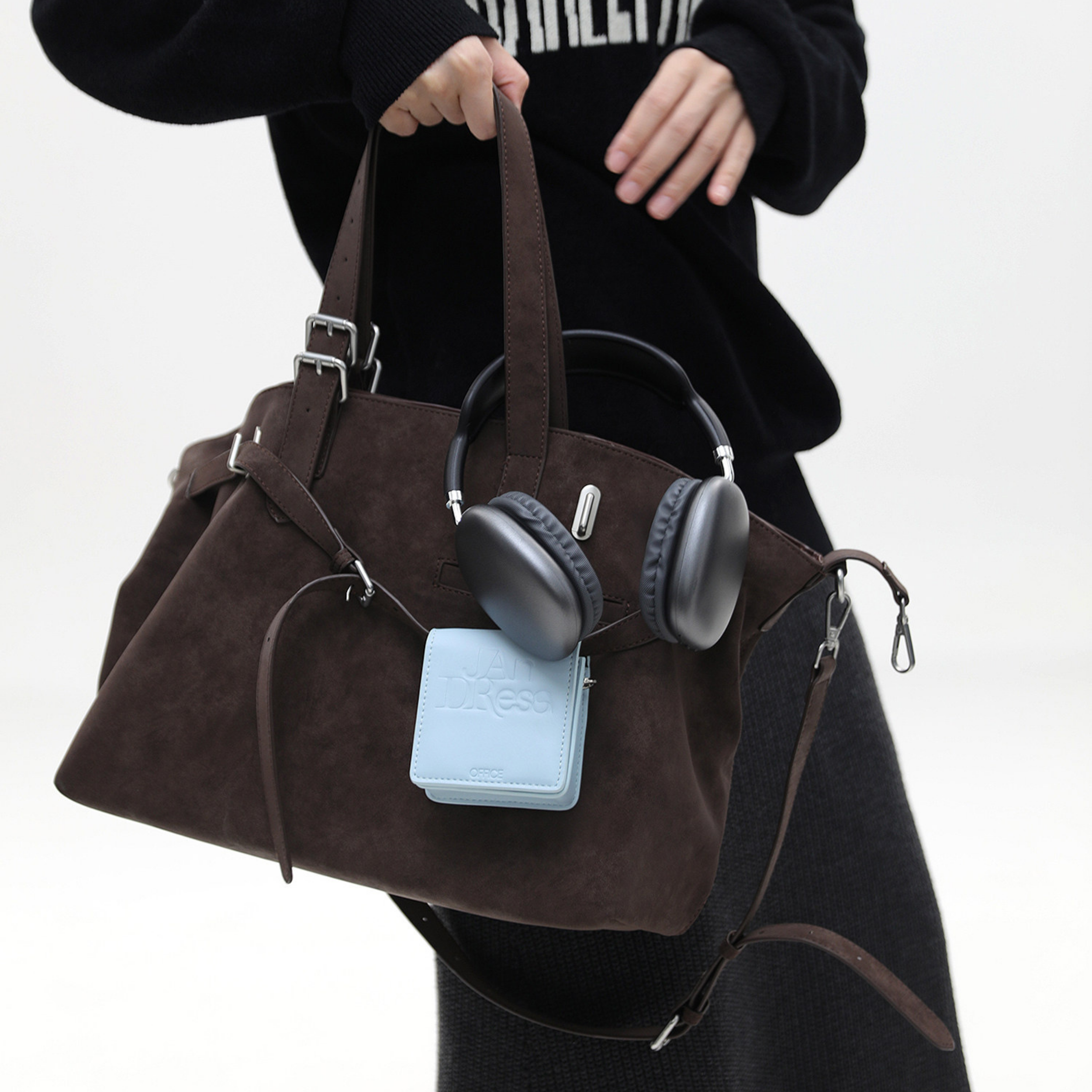 Jandress Suede Brown Gallinini Tote Çanta