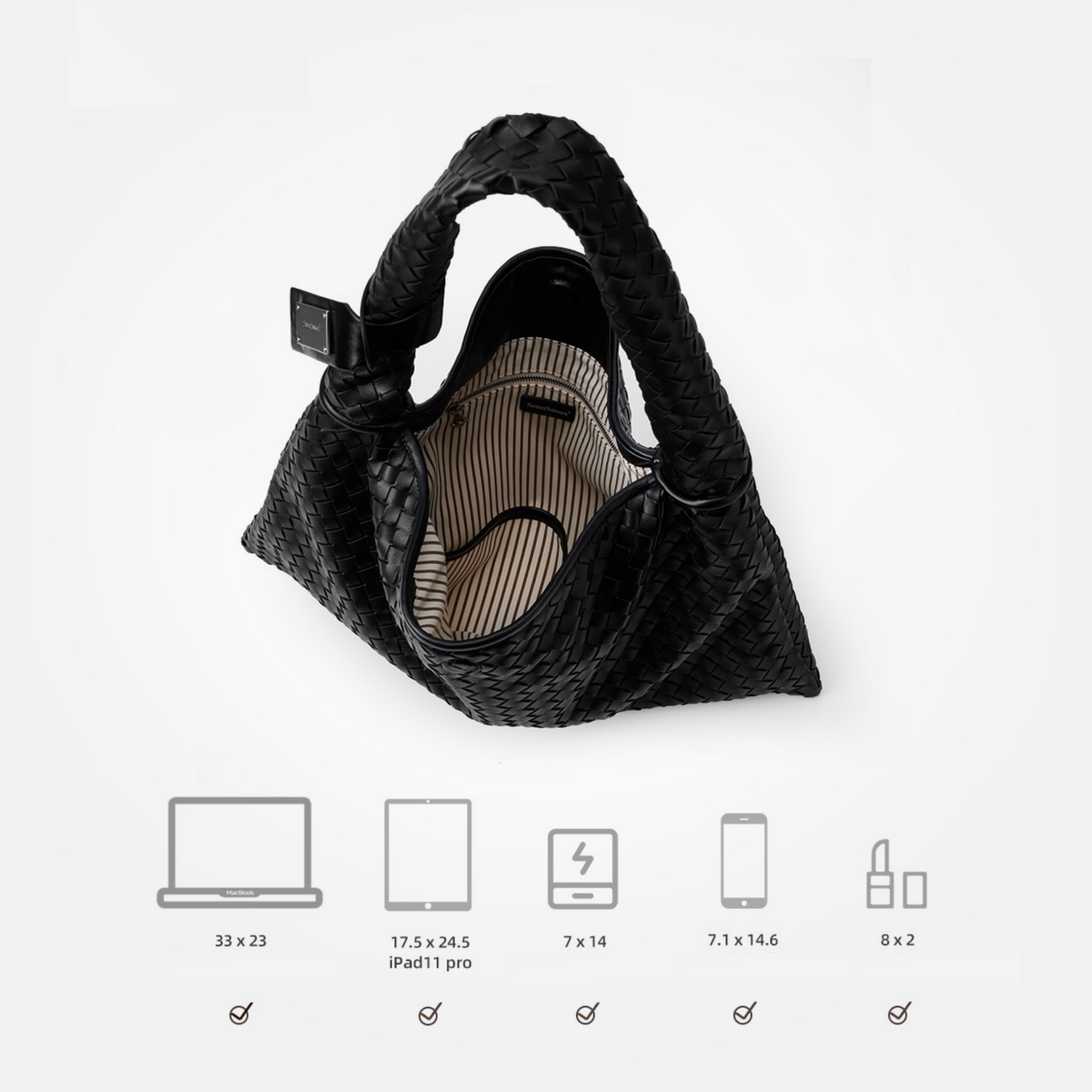 SmoSmos Woven Slouchy Hobo Çanta