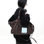 Jandress Suede Brown Gallinini Tote Çanta