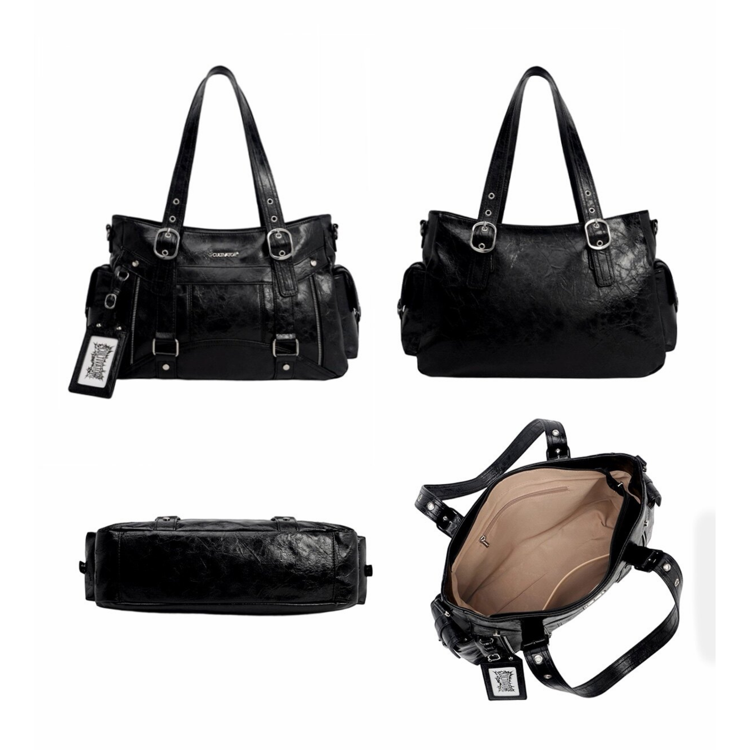 Cultivator Original Niche Retro Buckle Tote Çanta