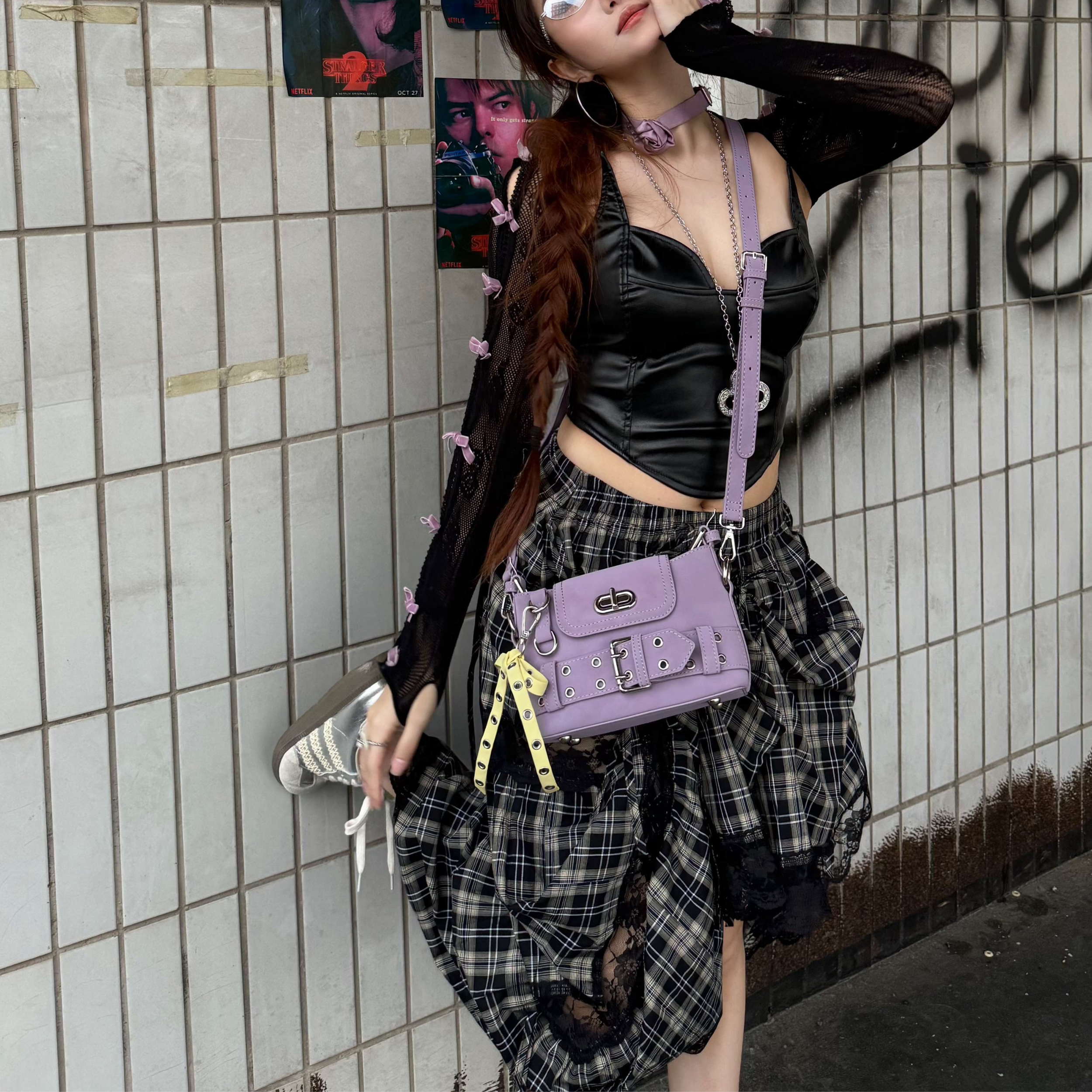 Cultivator Original Niche Retro Color-Blocked Crossbody Bag