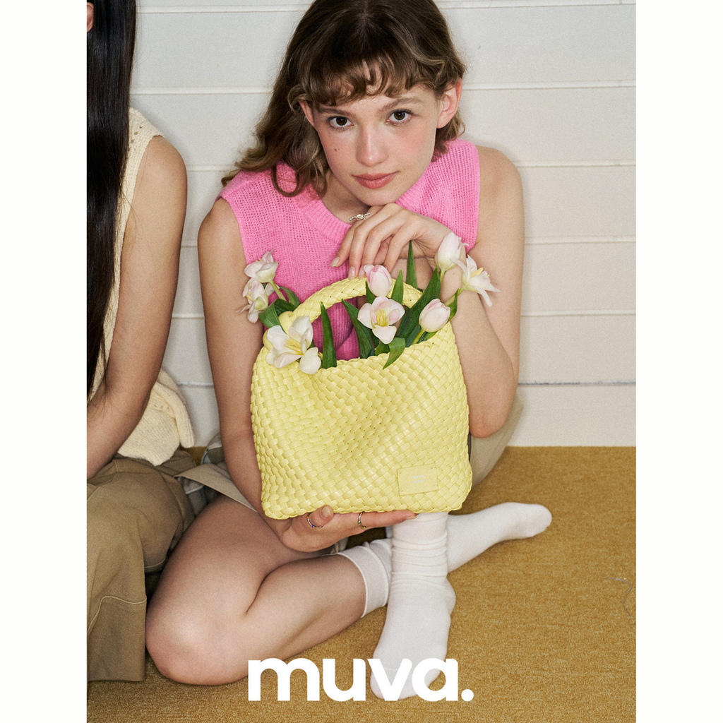Muva Woven Mini Handmade Bucket Çanta