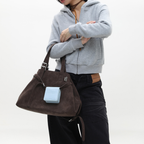 Jandress Suede Brown Gallinini Tote Çanta