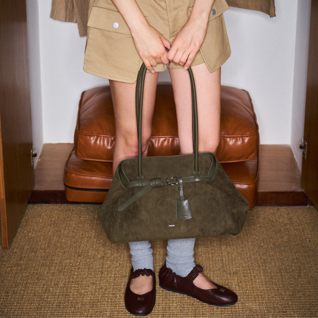 Muva Foldable Suede Tote Kadın Çanta