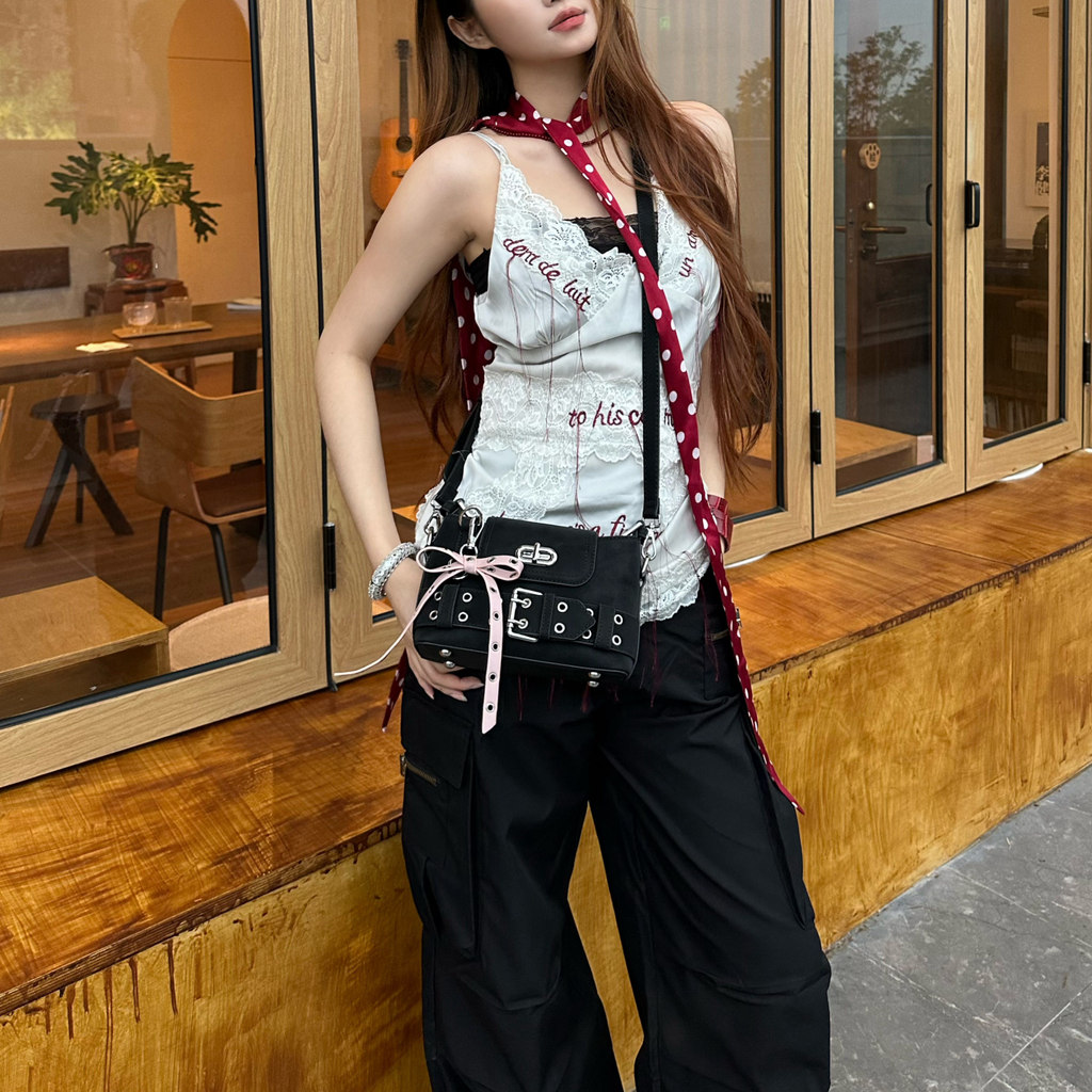 Cultivator Original Niche Retro Color-Blocked Crossbody Bag