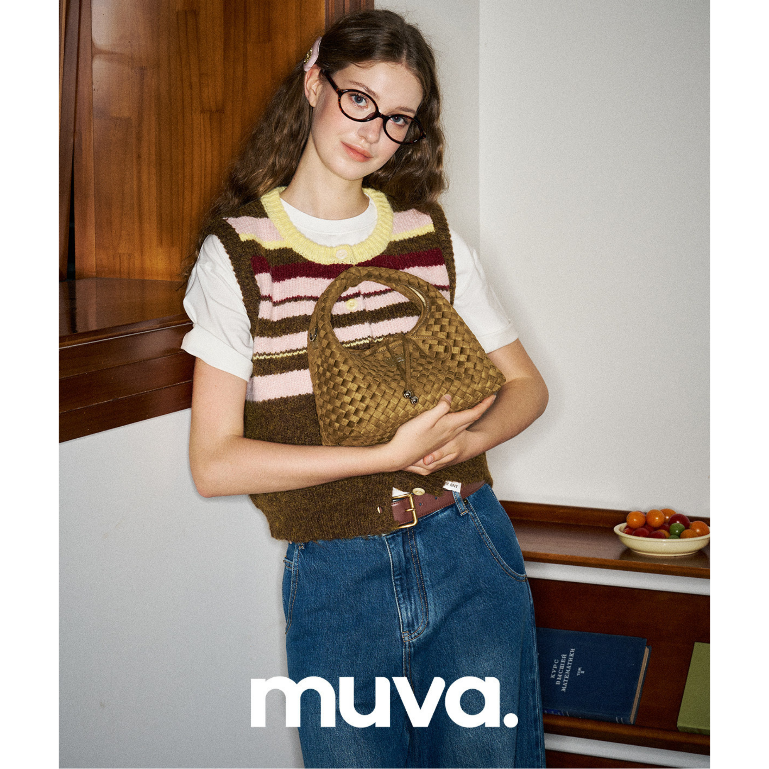 Muva Woven Mini Triangle Pouch Çanta