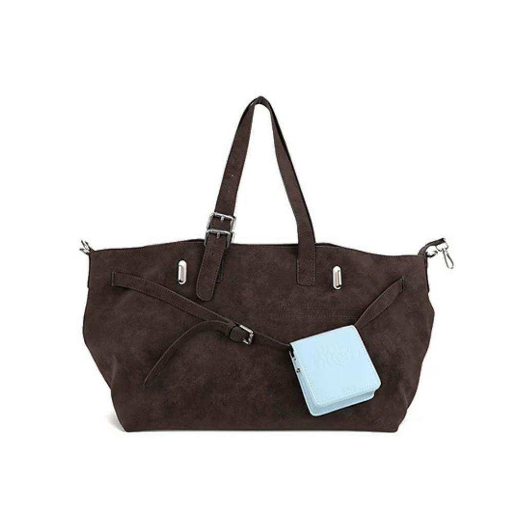 Jandress Suede Brown Gallinini Tote Çanta