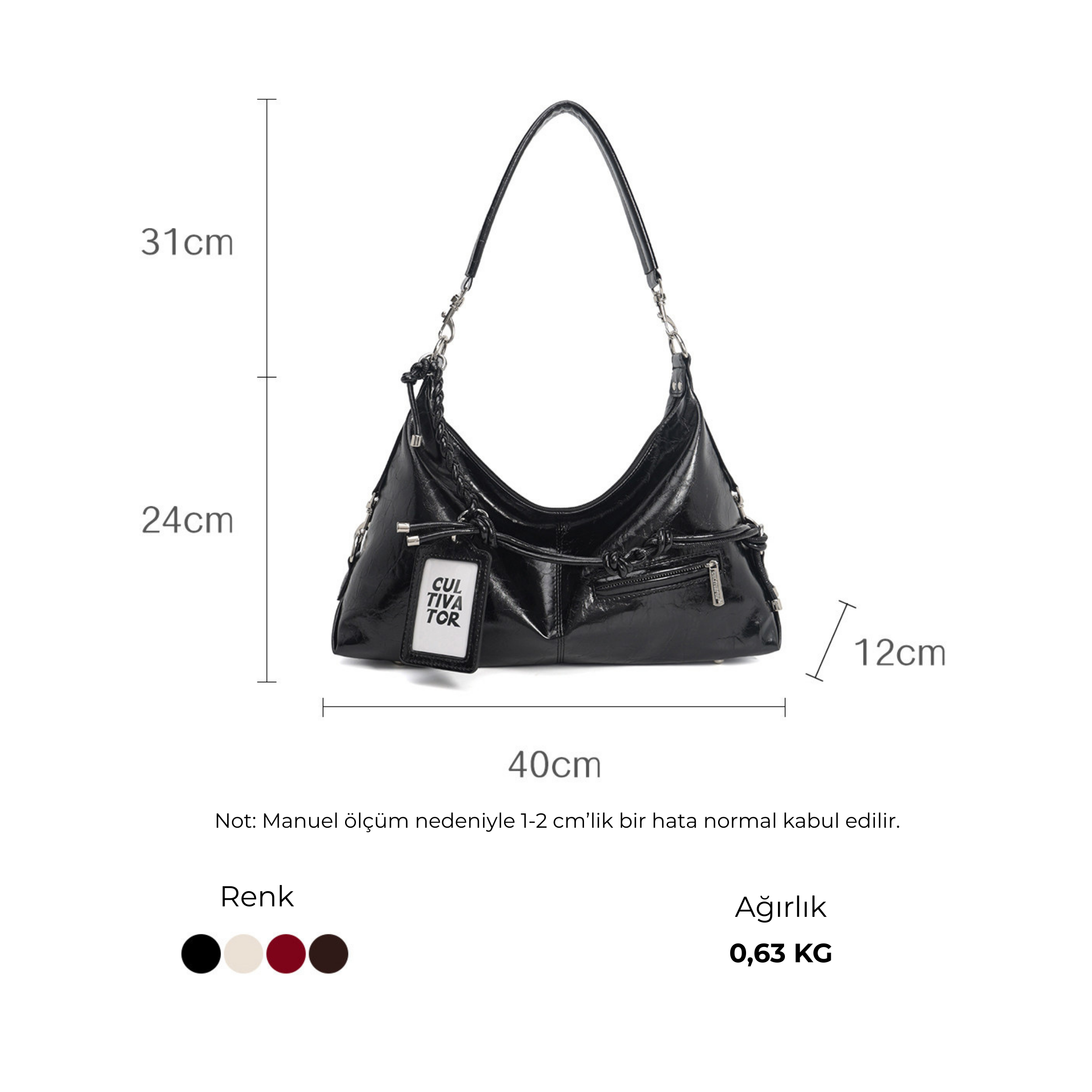 Cultivator Orijinal Slouchy Rebel Hobo Çanta