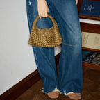 Muva Woven Mini Triangle Pouch Çanta
