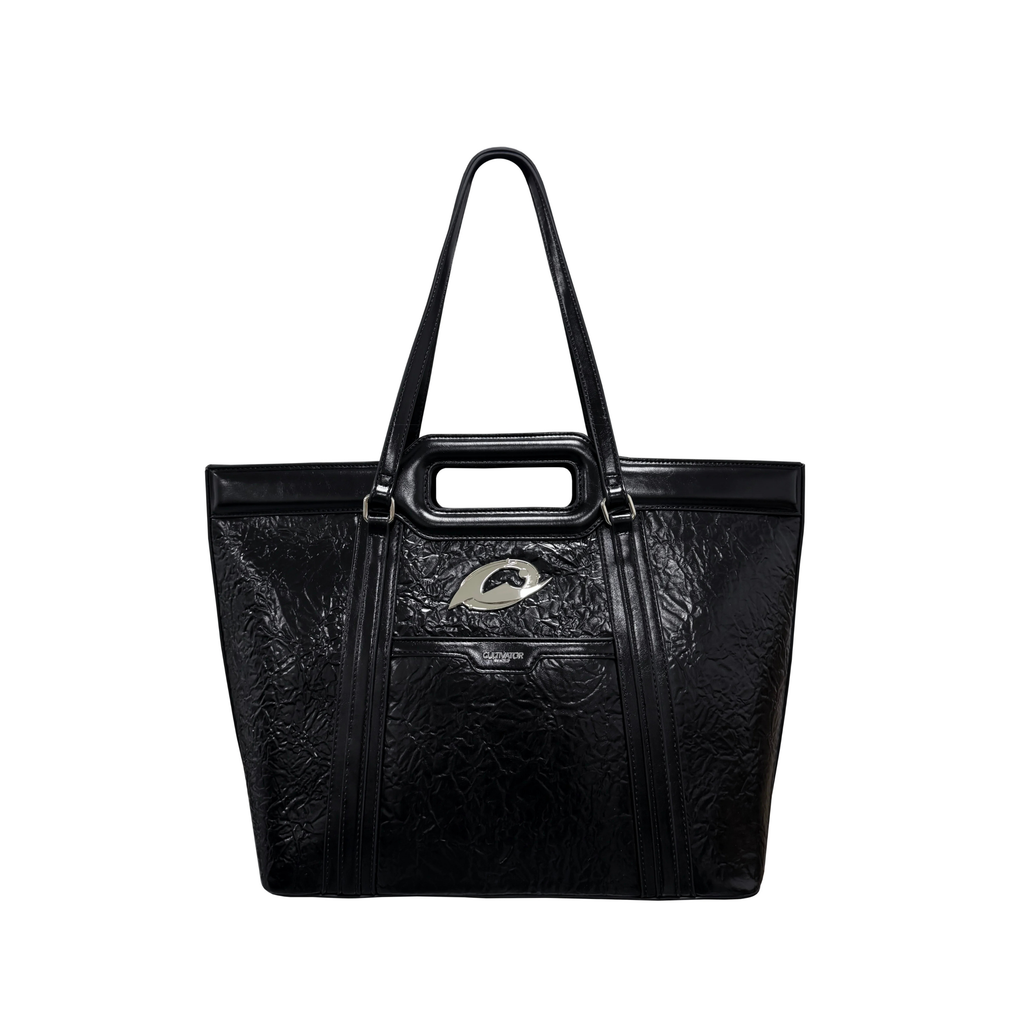 Cultivator Original Black Pleated Tote Çanta