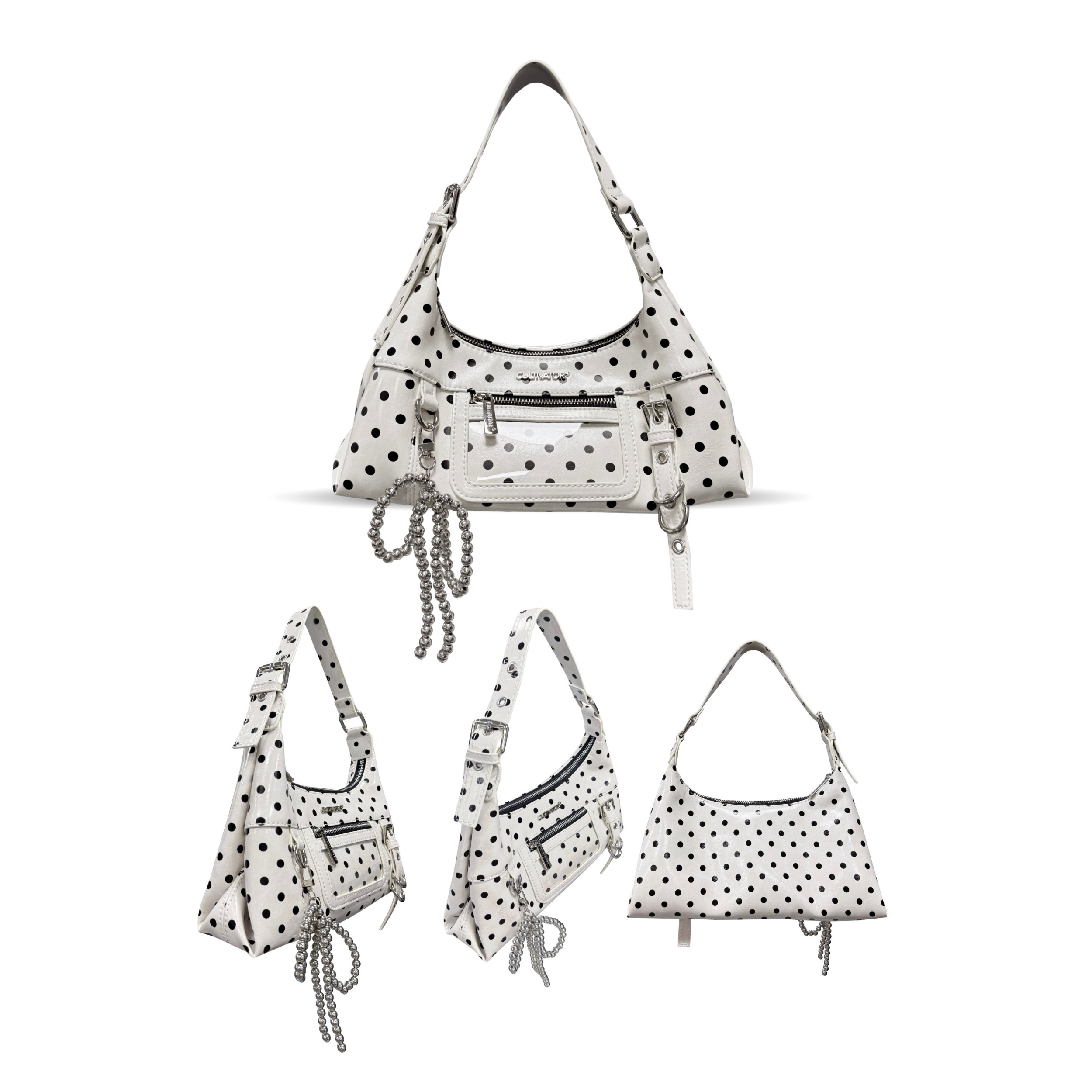 Cultivator Original Niche Retro Waxed Polka-Dot Çanta