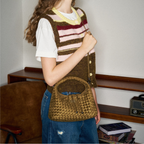 Muva Woven Mini Triangle Pouch Çanta