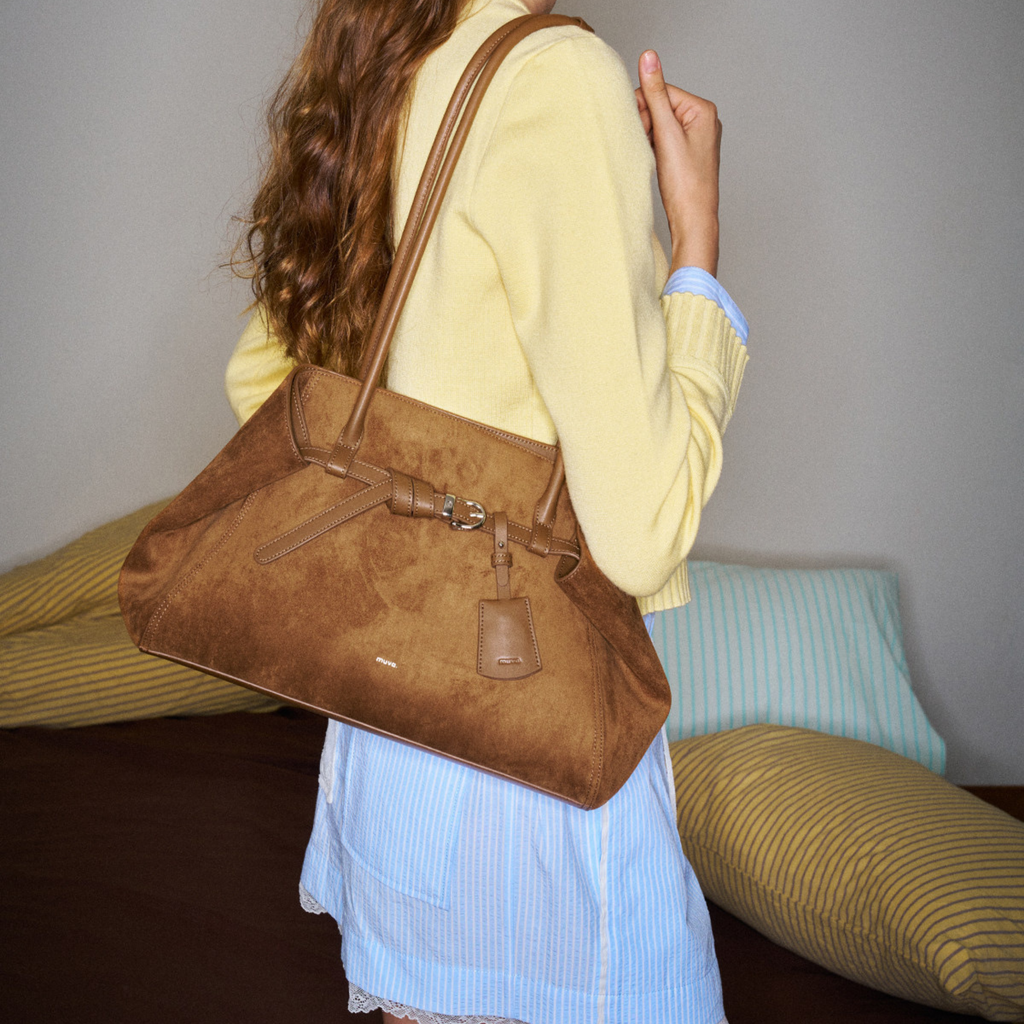 Muva Foldable Suede Tote Kadın Çanta
