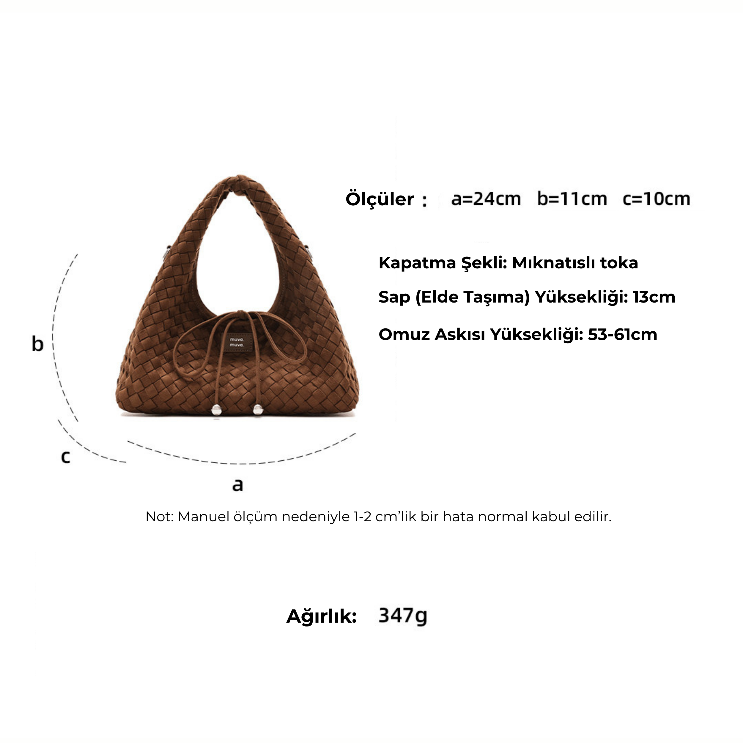 Muva Woven Mini Triangle Pouch Çanta