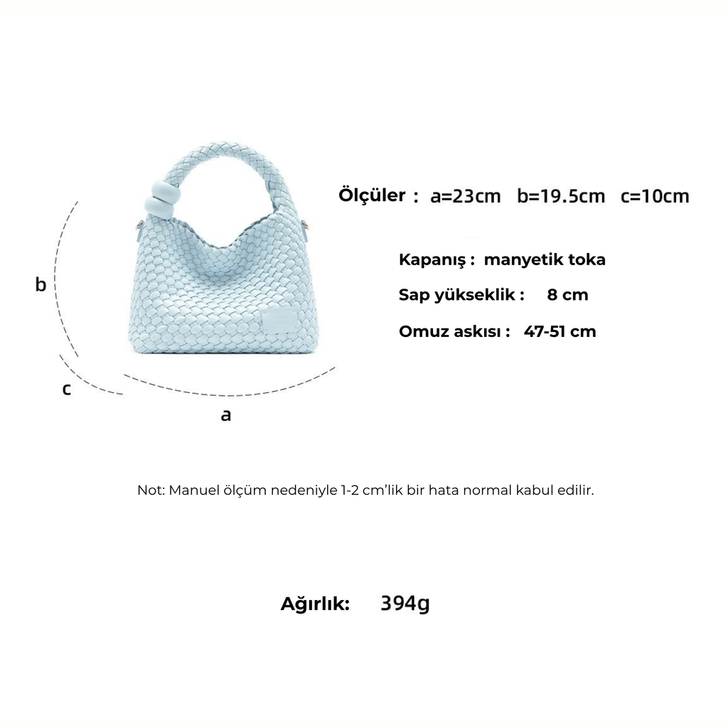 Muva Woven Mini Handmade Bucket Çanta