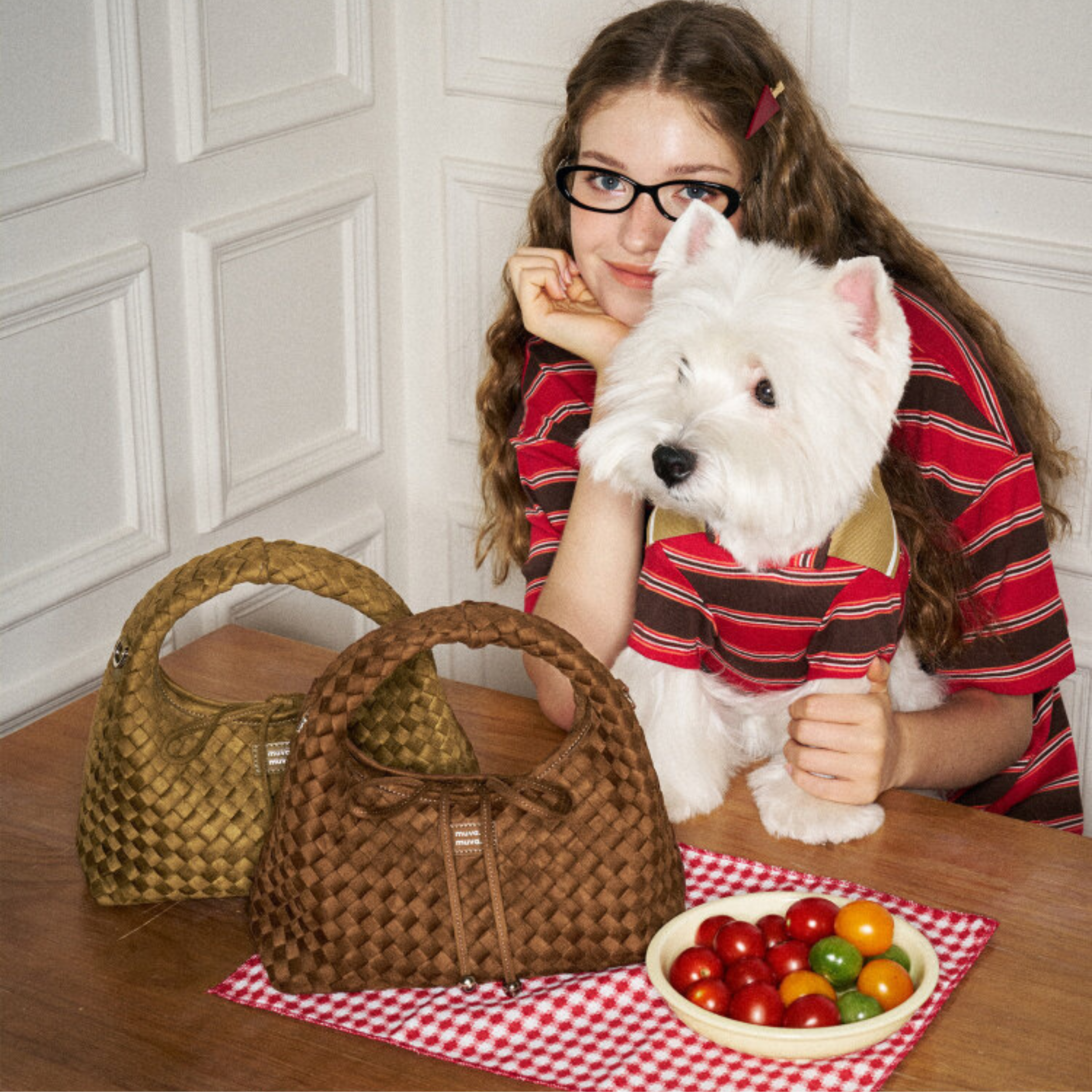 Muva Woven Mini Triangle Pouch Çanta