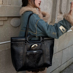 Cultivator Original Black Pleated Tote Çanta