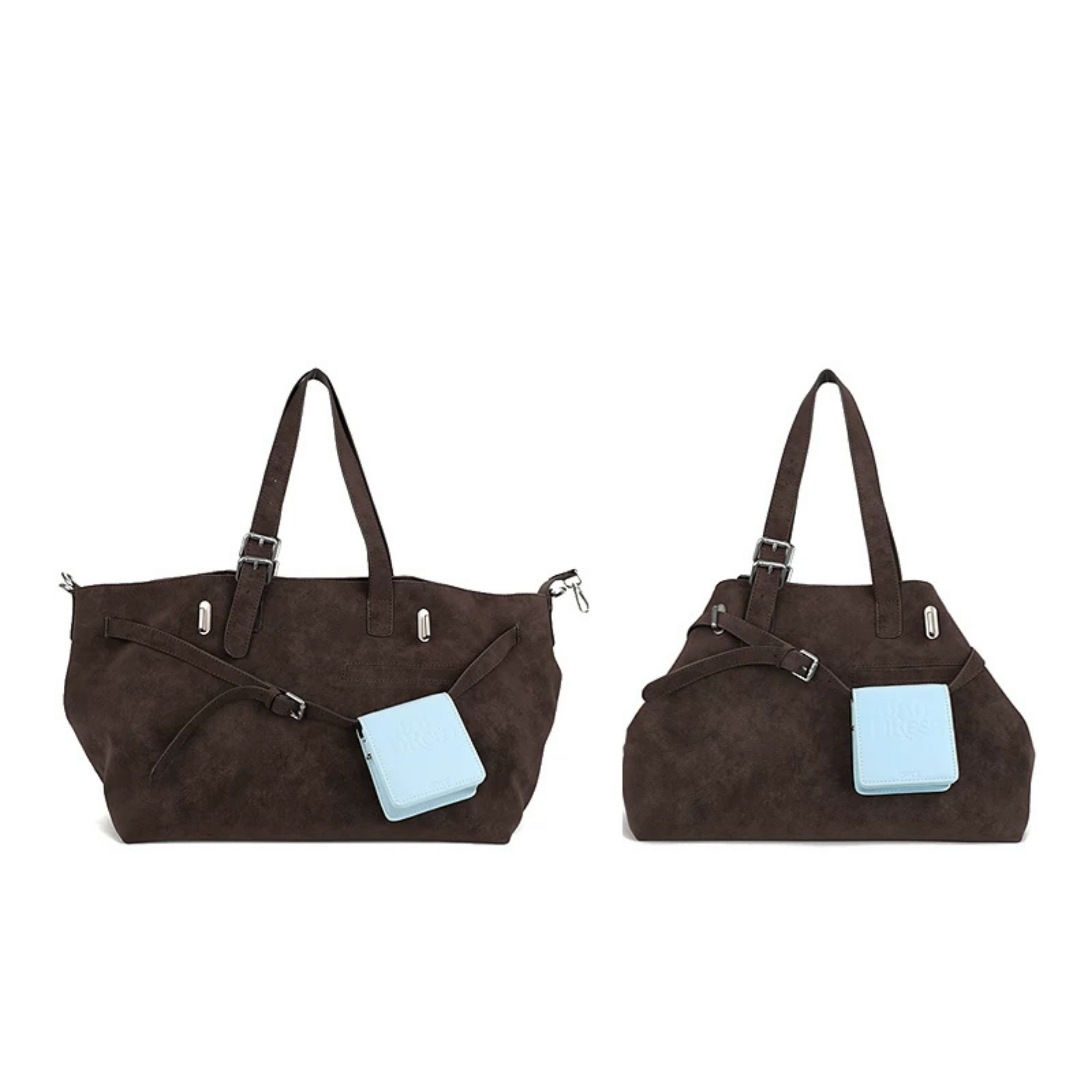 Jandress Suede Brown Gallinini Tote Çanta