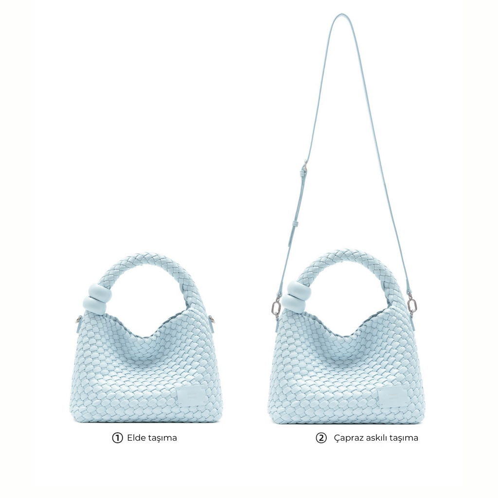 Muva Woven Mini Handmade Bucket Çanta