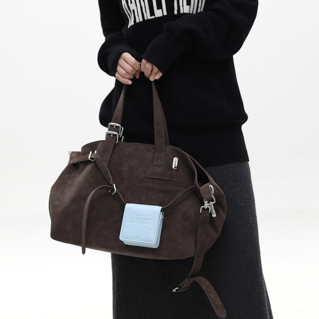 Jandress Suede Brown Gallinini Tote Çanta