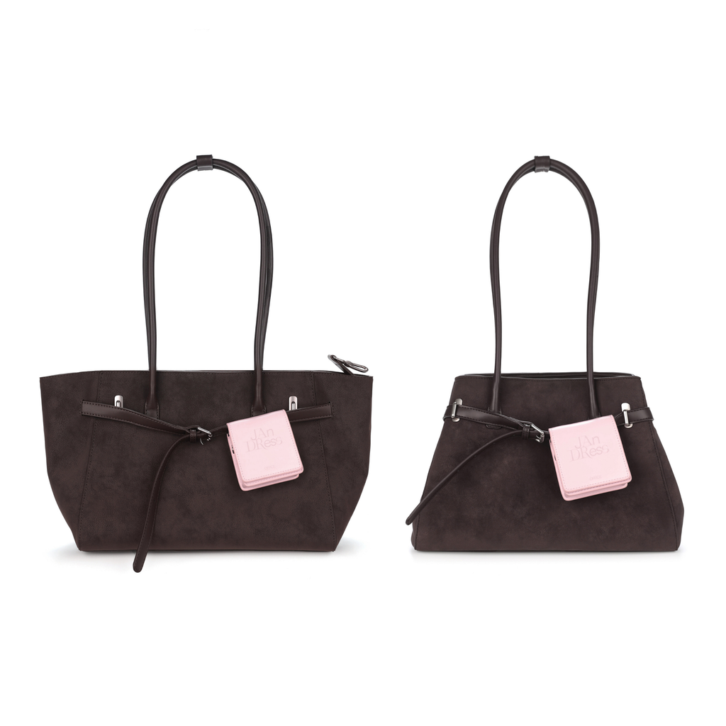 Jandress Original Dark Brown Soft Leather Tote Çanta