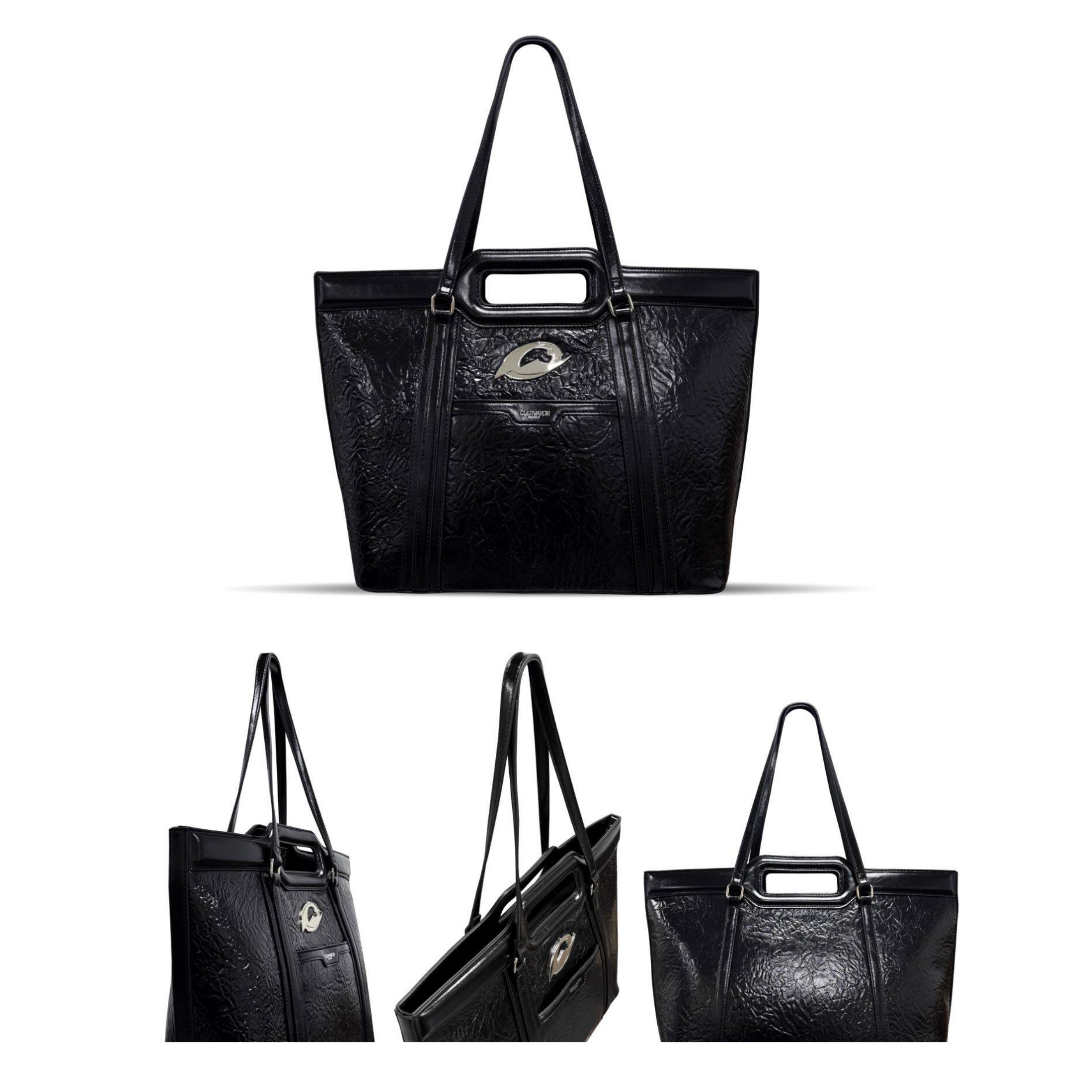 Cultivator Original Black Pleated Tote Çanta