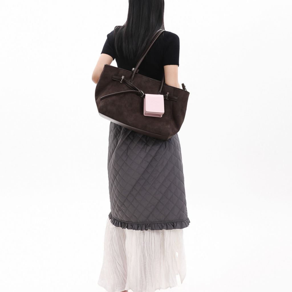 Jandress Original Dark Brown Soft Leather Tote Çanta