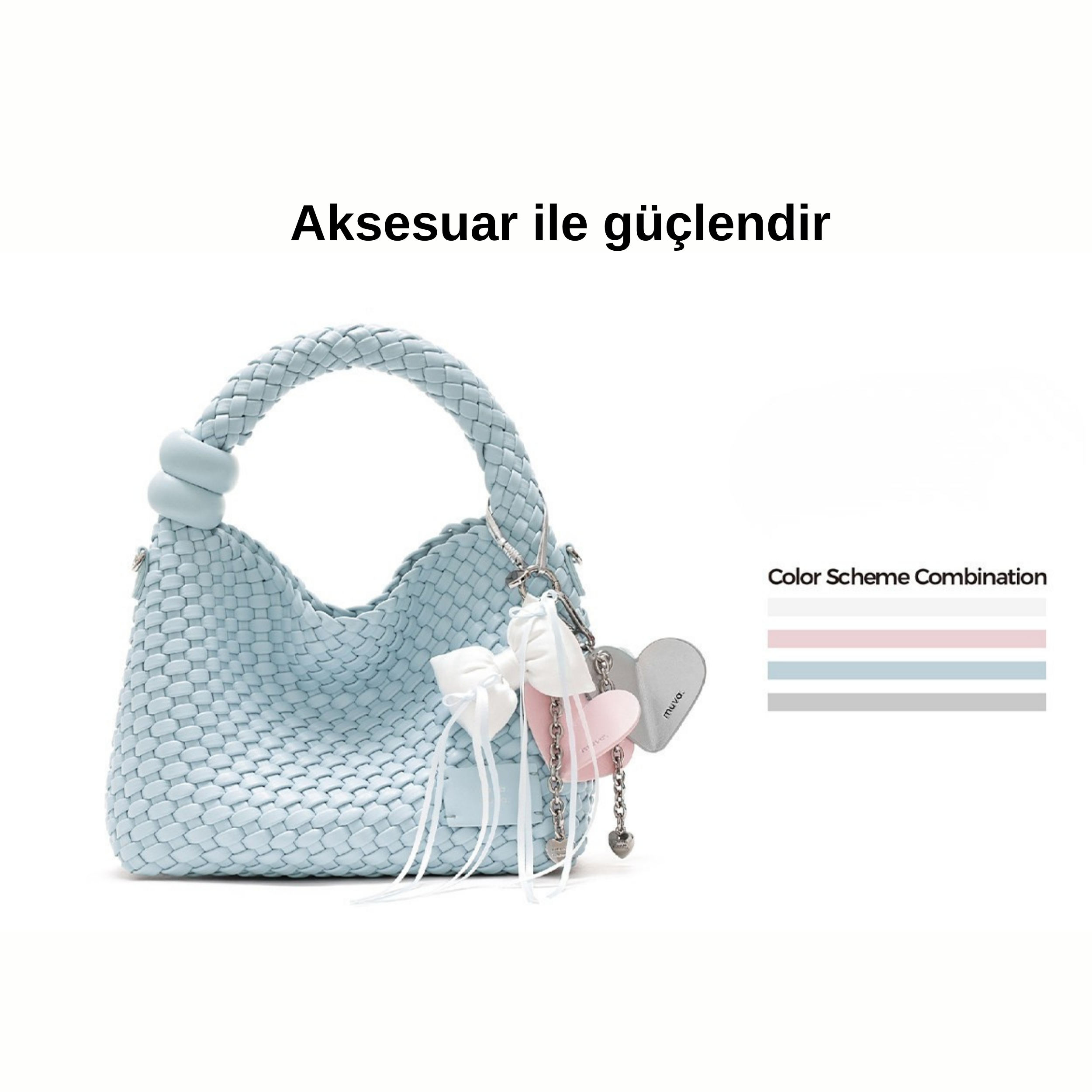 Muva Woven Mini Handmade Bucket Çanta
