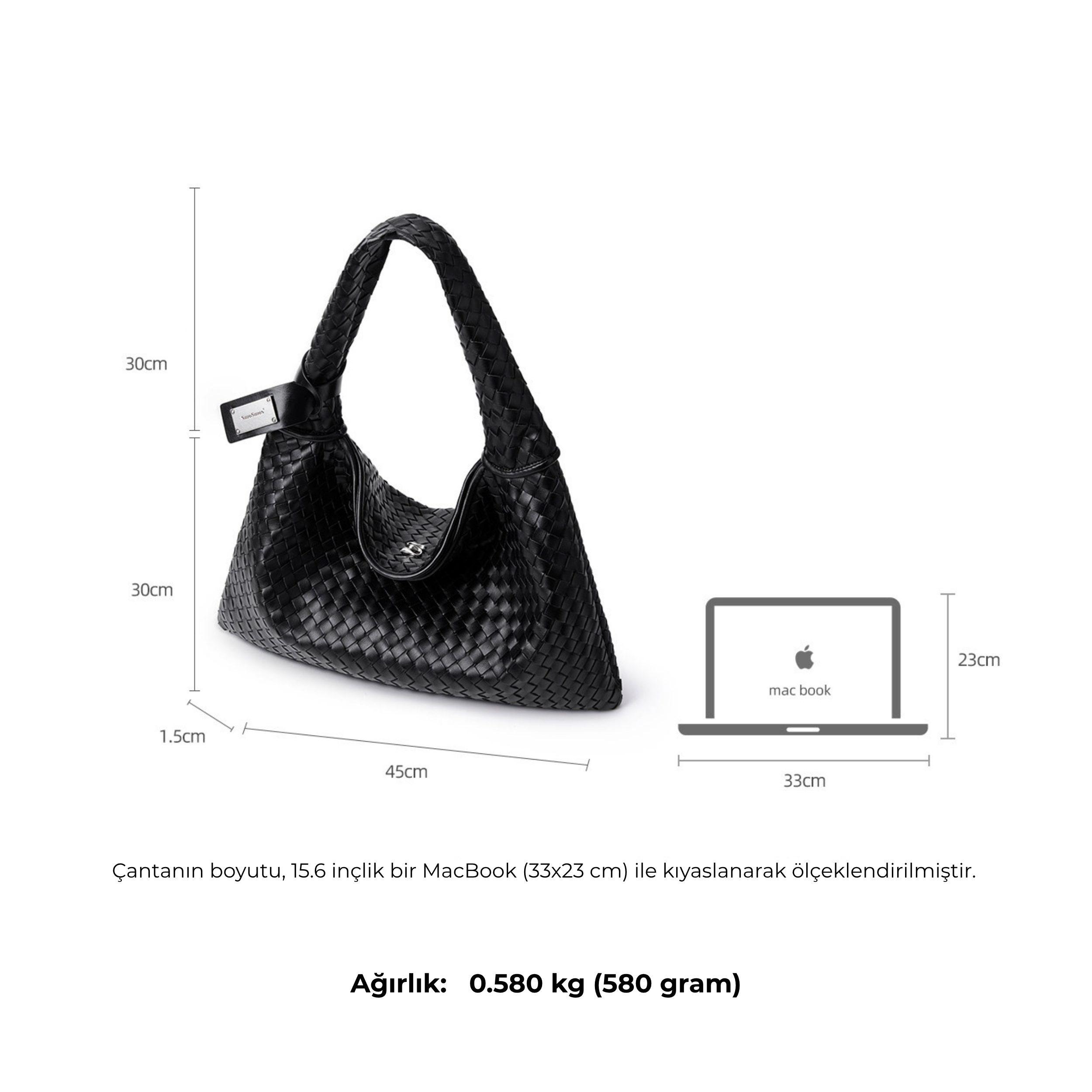 SmoSmos Woven Slouchy Hobo Çanta