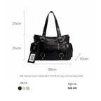 Cultivator Original Niche Retro Buckle Tote Çanta