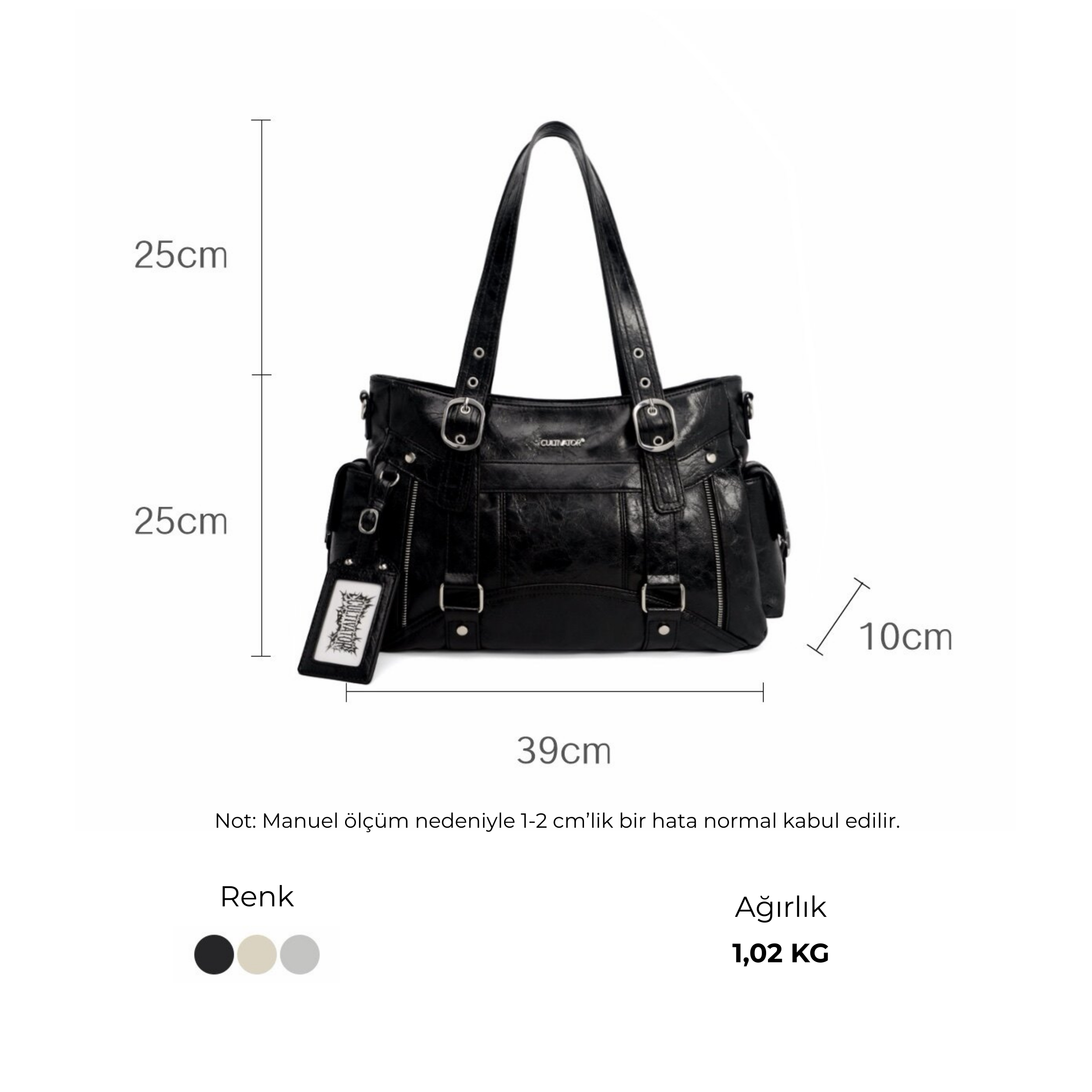 Cultivator Original Niche Retro Buckle Tote Çanta