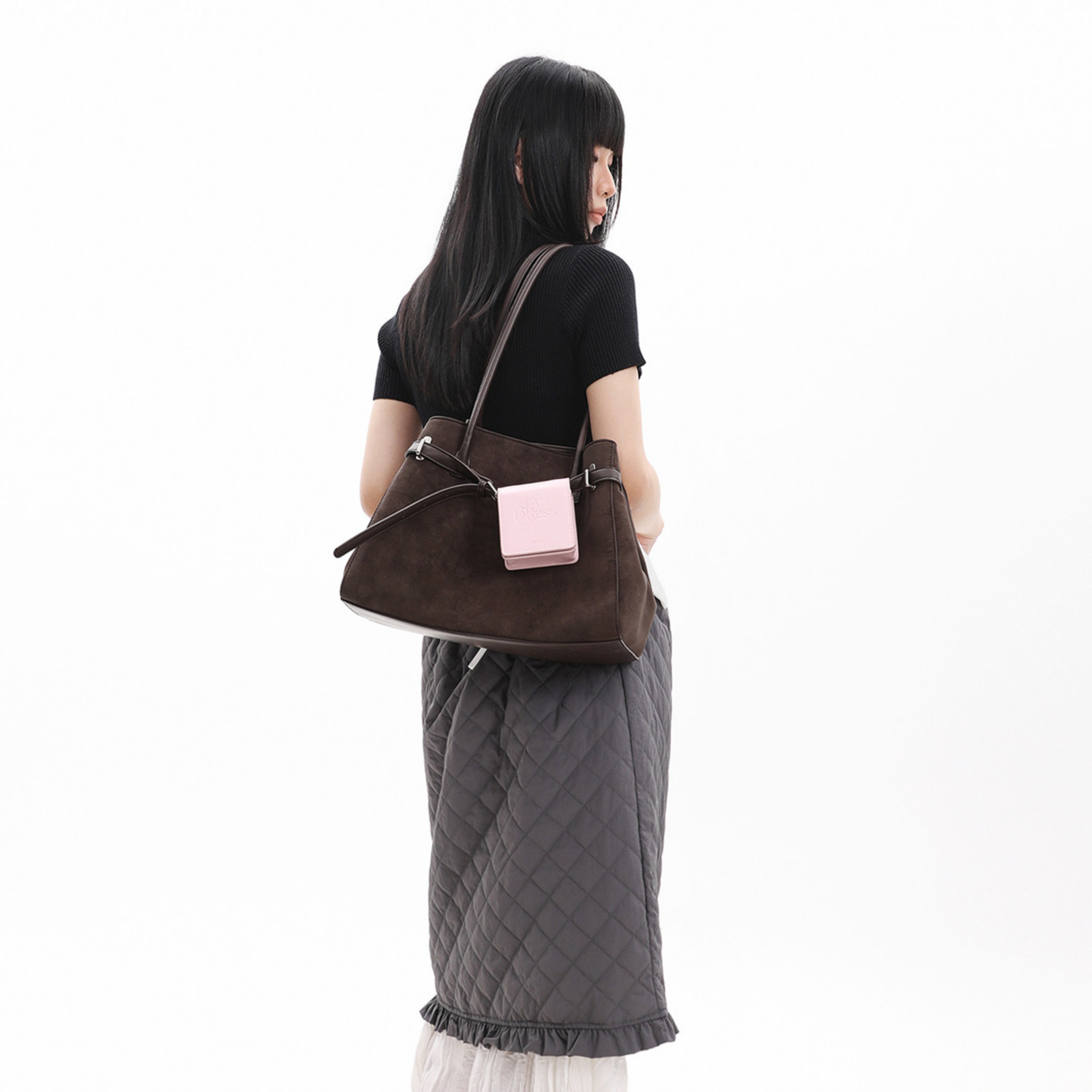 Jandress Original Dark Brown Soft Leather Tote Çanta
