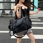 Cultivator Original Niche Retro Buckle Tote Çanta