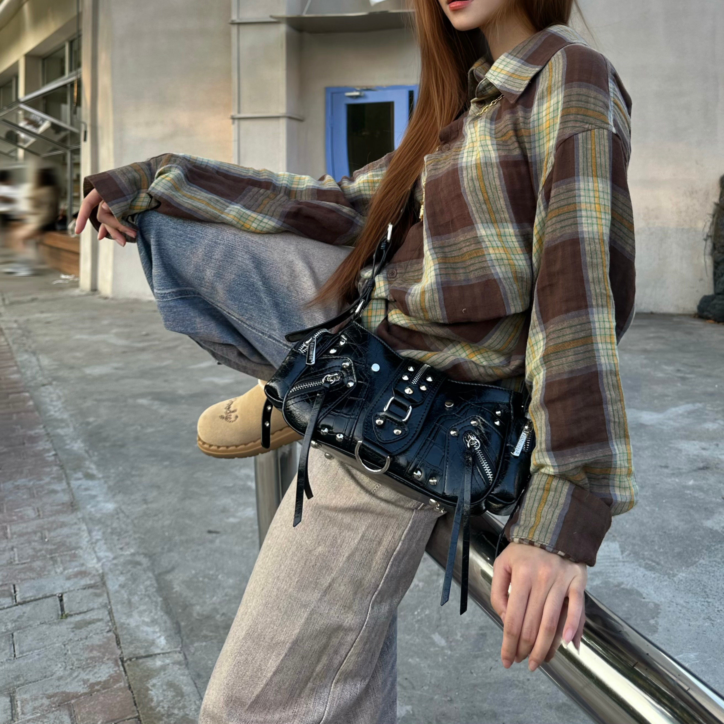 Cultivator Original Niche Hot Girl Oiled Waxed Leather Çanta