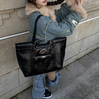 Cultivator Original Black Pleated Tote Çanta