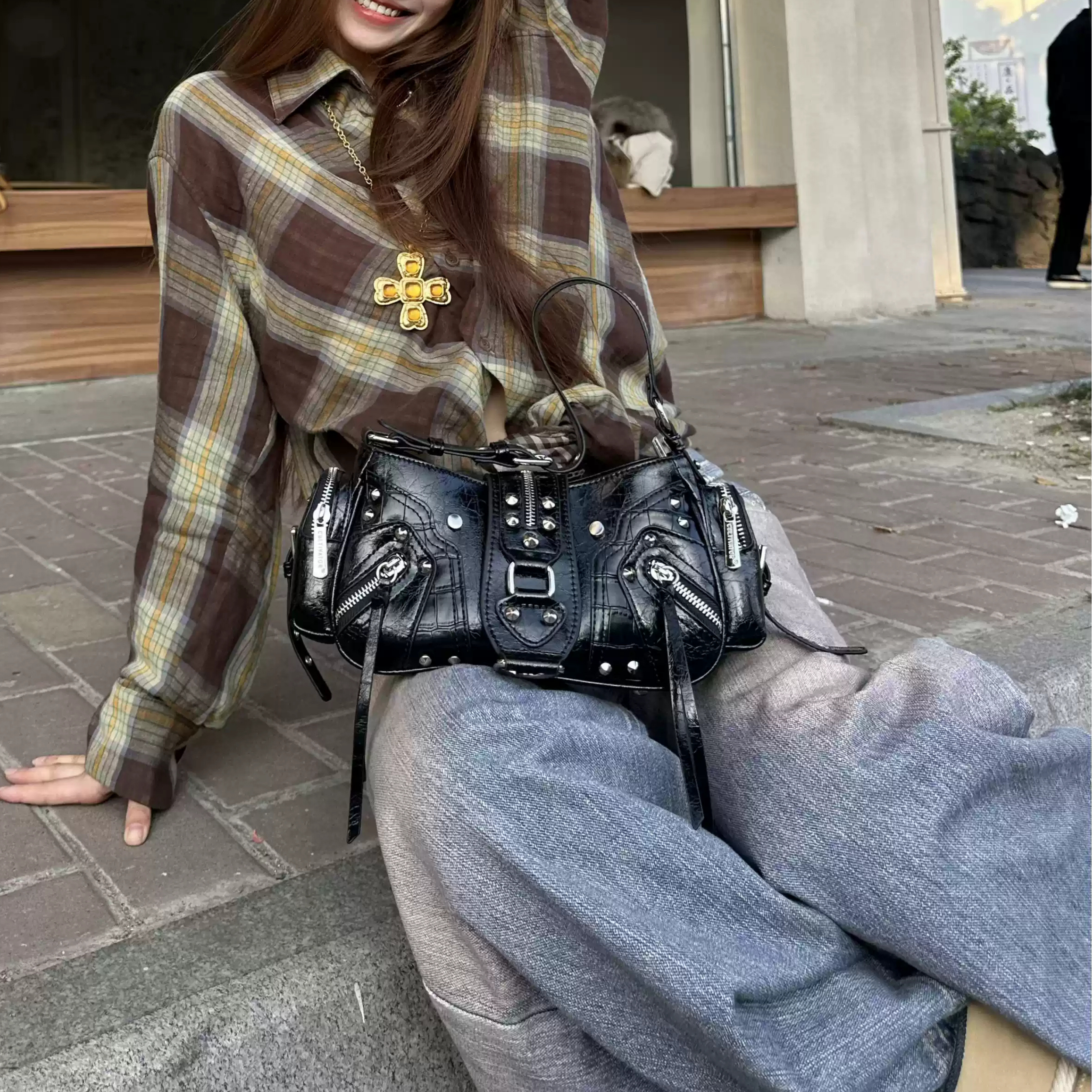 Cultivator Original Niche Hot Girl Oiled Waxed Leather Çanta