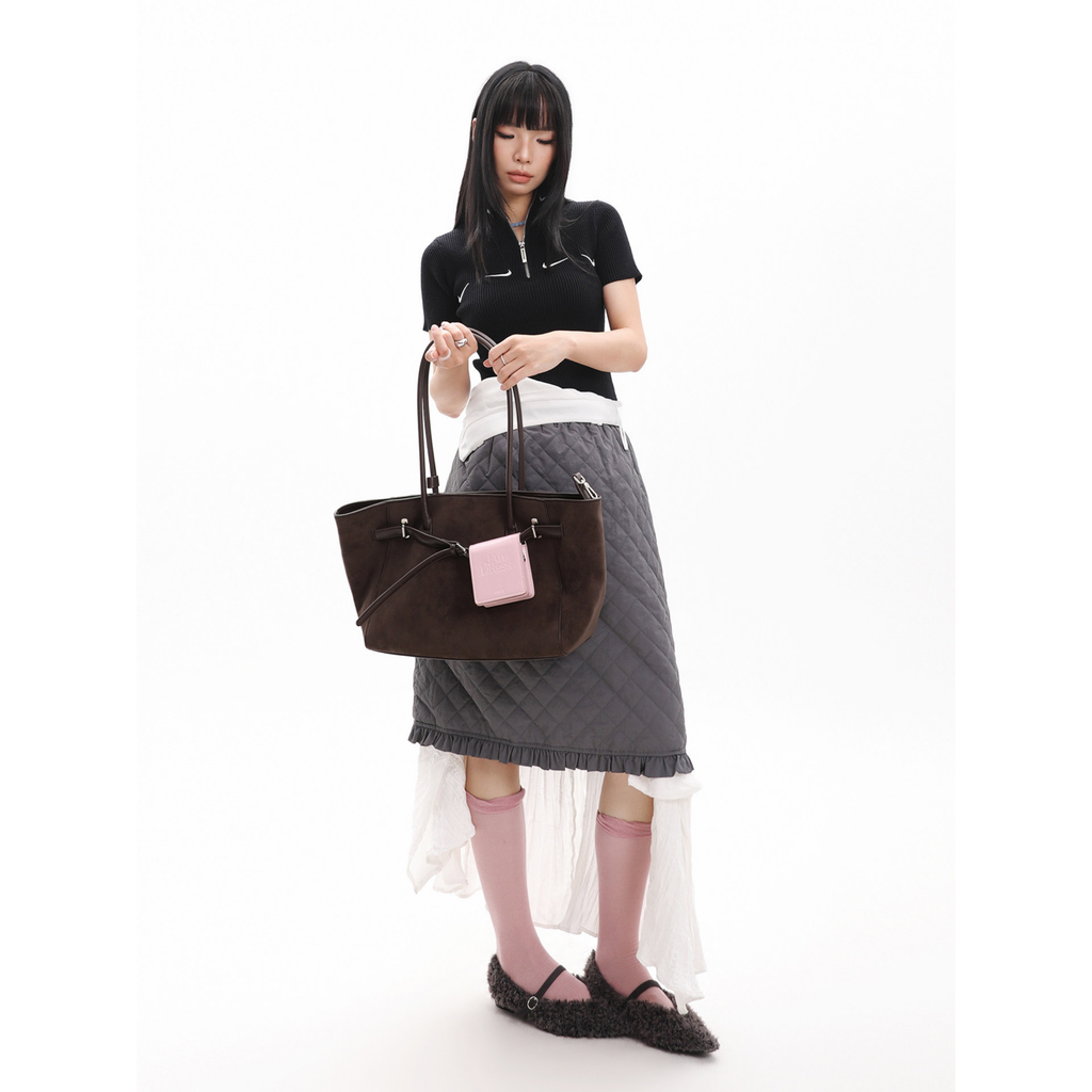 Jandress Original Dark Brown Soft Leather Tote Çanta