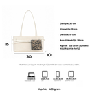 Jandress Beige Leopard-Print Bellinini Çanta