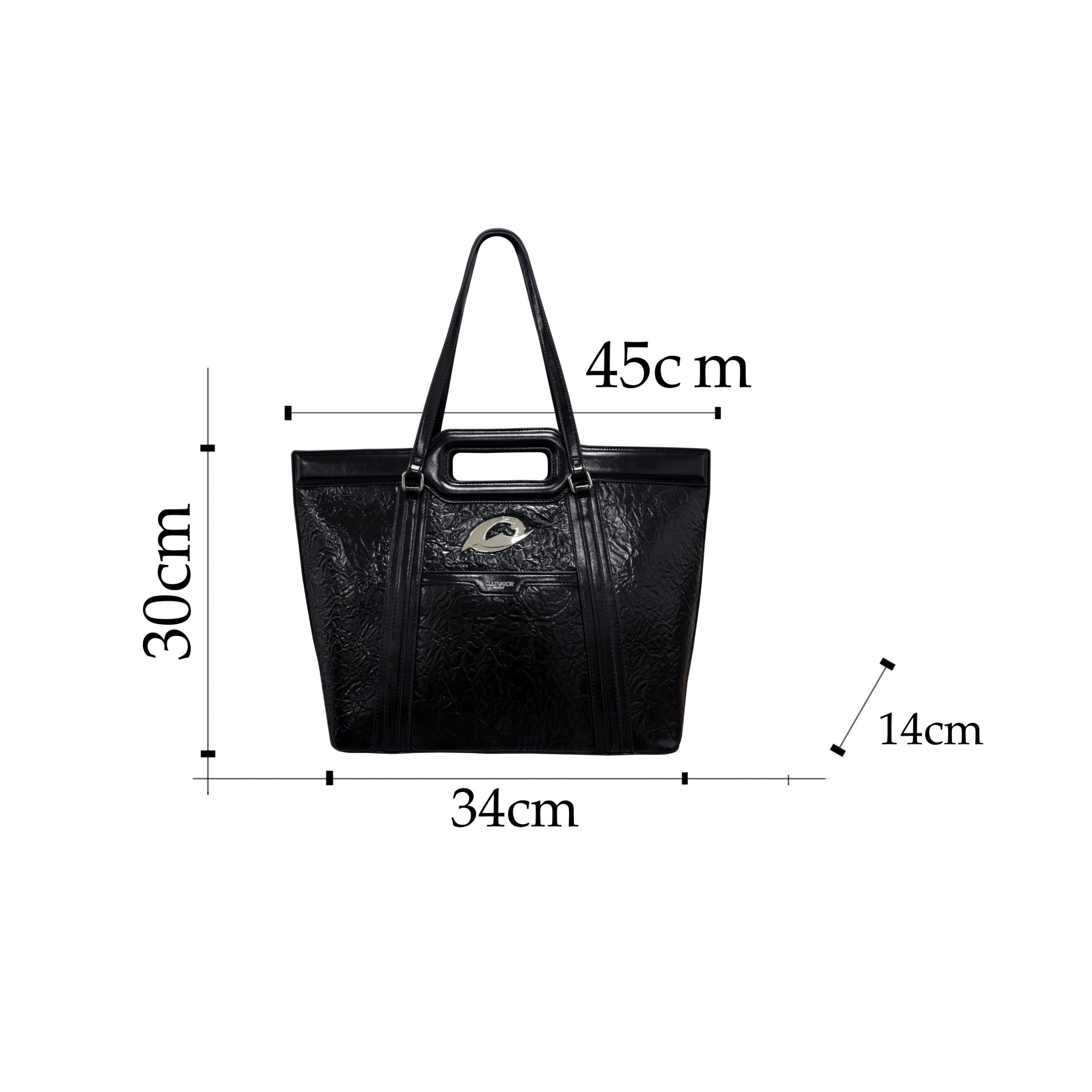 Cultivator Original Black Pleated Tote Çanta