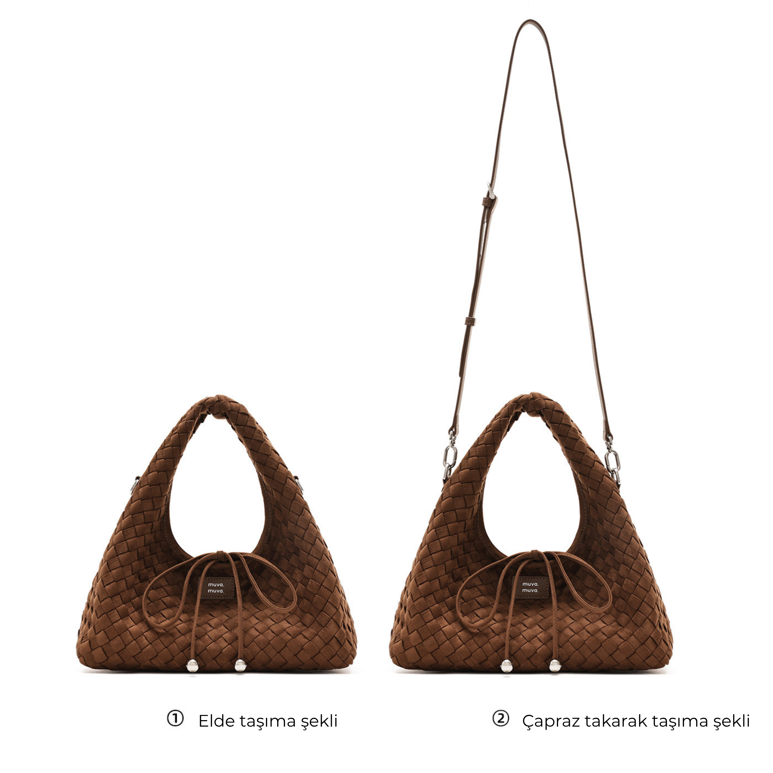 Muva Woven Mini Triangle Pouch Çanta
