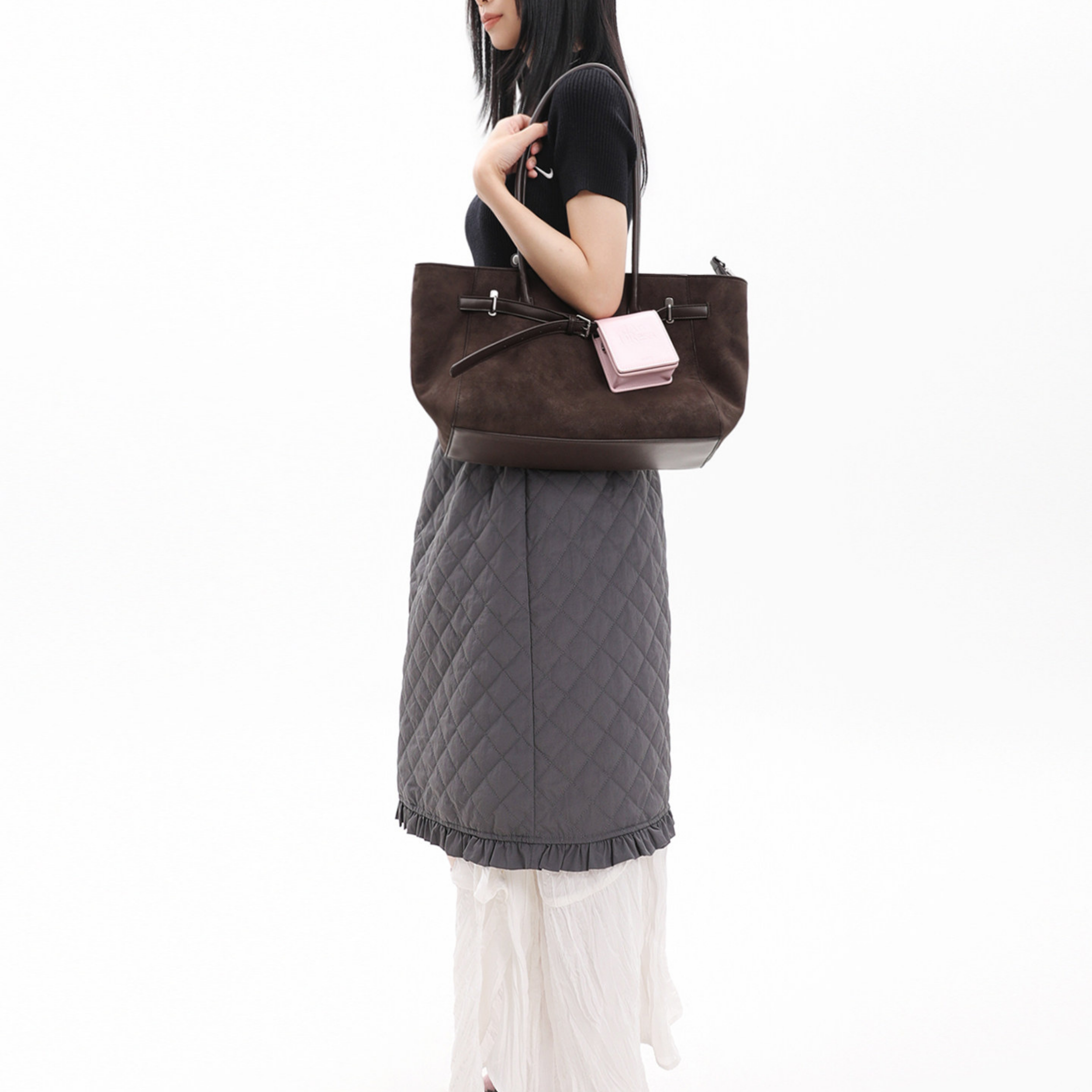 Jandress Original Dark Brown Soft Leather Tote Çanta