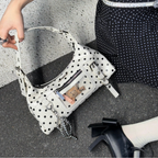 Cultivator Original Niche Retro Waxed Polka-Dot Çanta