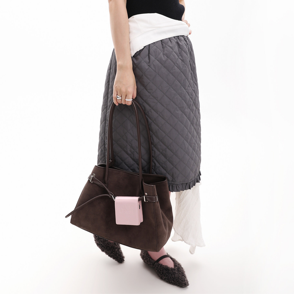 Jandress Original Dark Brown Soft Leather Tote Çanta