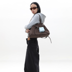 Jandress Suede Brown Gallinini Tote Çanta